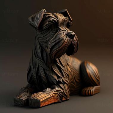 3D model Zwergschnauzer dog (STL)